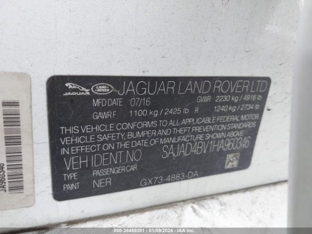 SAJAD4BV1HA960346 Jaguar Xe 35t Premium