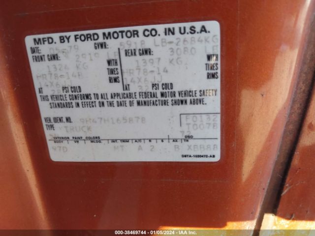 1979 FORD RANCHERO 9H47H165878       Photo 8