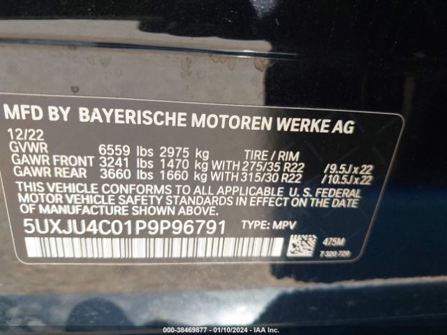 5UXJU4C01P9P96791 BMW X5 M50i