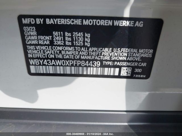 2023 BMW I4 WBY43AW0XPFP84439 Photo 8