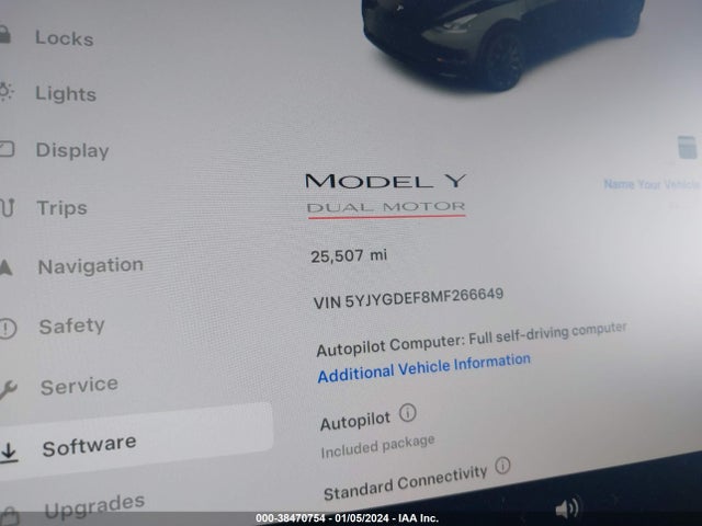 2021 TESLA MODEL Y 5YJYGDEF8MF266649 Photo 6
