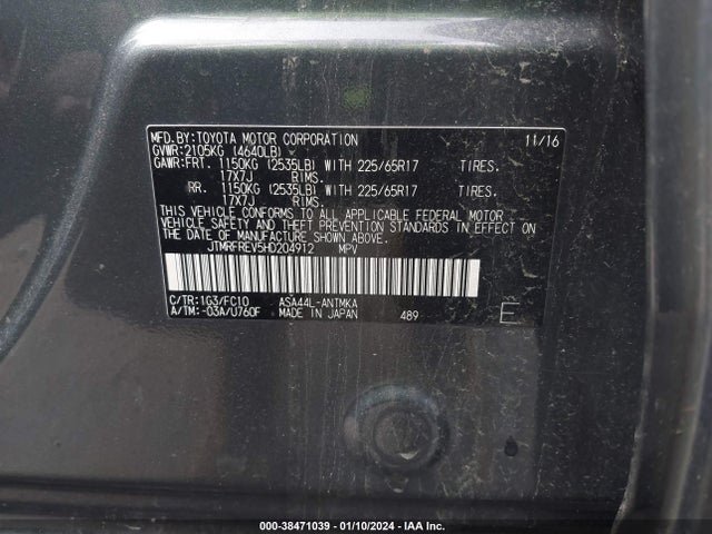 Toyota Rav4 Xle 2017 JTMRFREV5HD204912 Image 9