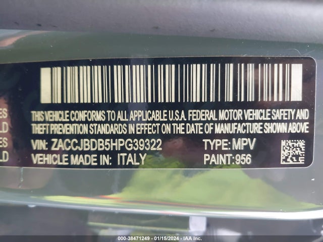 Jeep Renegade Limited 4x4 2017 ZACCJBDB5HPG39322 Image 9