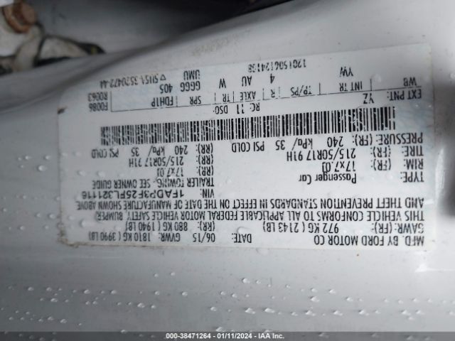 1FADP3F25FL321116 Ford FOCUS SE