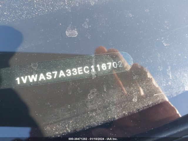 1VWAS7A33EC116702 Volkswagen Passat 1.8t Wolfsburg Edition