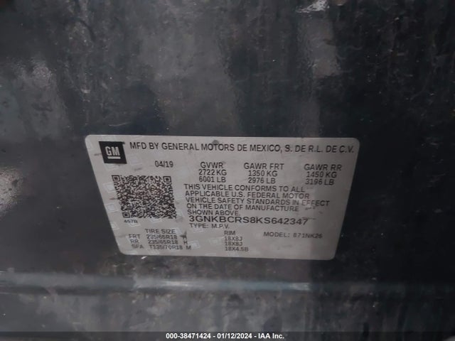 Chevrolet Blazer 2019 3GNKBCRS8KS642347 Image 9