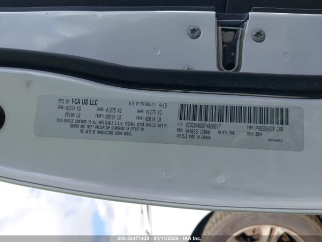 2C3CDXBG6FH826817 Dodge Charger Se