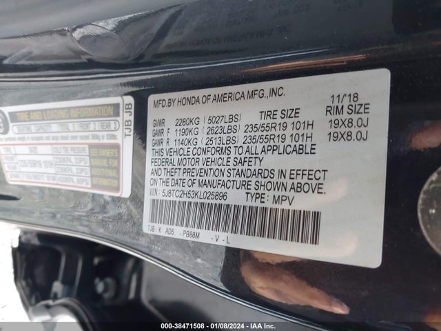 Acura Rdx Technology Pkg 2019 5J8TC2H53KL025896 Image 9