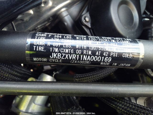 2022 KAWASAKI ZX1002 JKBZXVR11NA000169 Photo 9