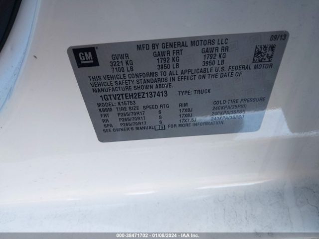 1GTV2TEH2EZ137413 GMC SIERRA 1500