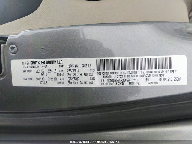 Dodge Grand Caravan Avp/se 2014 2C4RDGBG3ER354574 Image 9