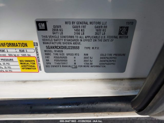 5GAKRCKD8EJ228668 Buick Enclave Premium