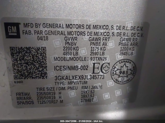 GMC Terrain Denali 2018 3GKALXEX9JL345773 Image 9