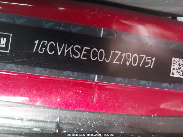 2018 CHEVROLET SILVERADO 1500 1LZ VIN: 1GCVKSEC0JZ190751