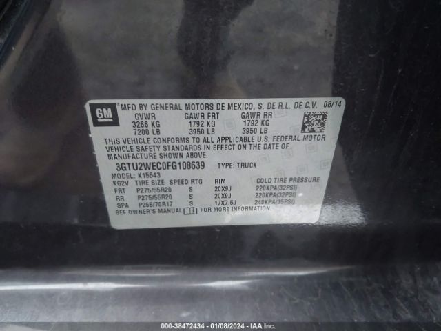 3GTU2WEC0FG108639 GMC Sierra 1500 Denali