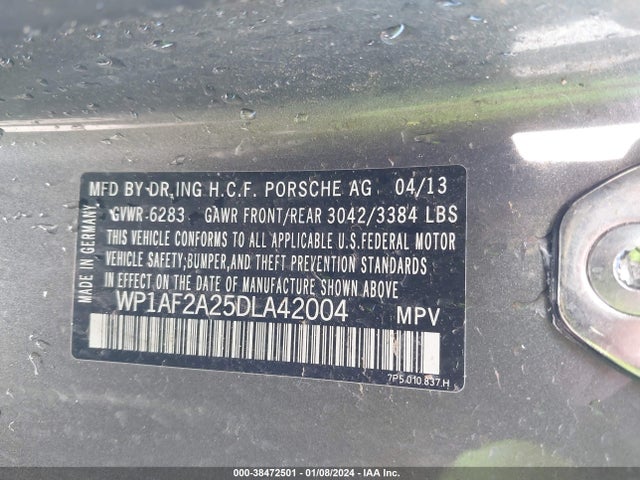 2013 PORSCHE CAYENNE WP1AF2A25DLA42004 Photo 8