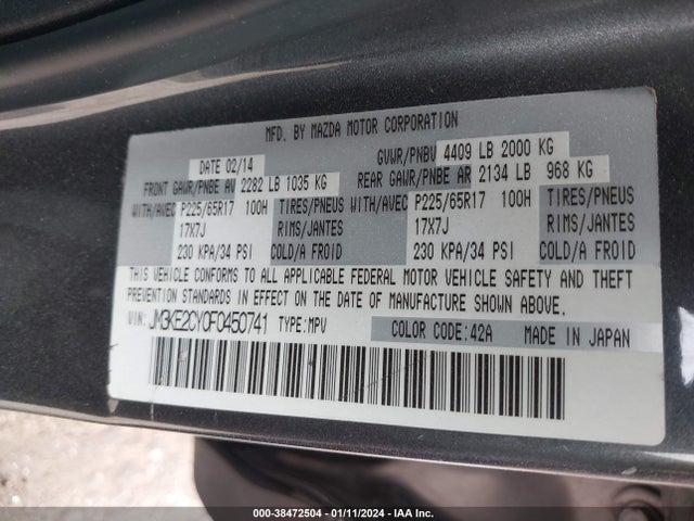 Mazda Cx-5 Touring 2015 JM3KE2CY0F0450741 Image 9
