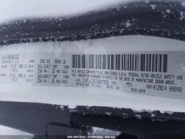 Jeep Cherokee Latitude 2015 1C4PJLCB1FW657552 Image 9