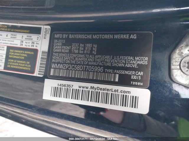 2013 MINI CONVERTIBLE WMWZP3C58DT705996 Photo 8