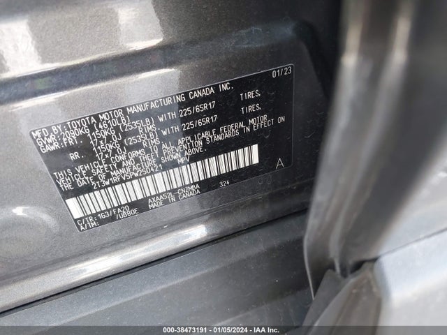 2023 TOYOTA RAV4 XLE VIN: 2T3W1RFV5PW250421