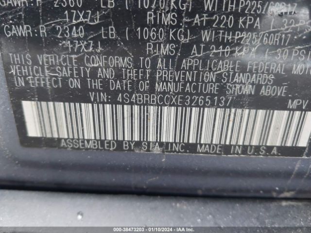4S4BRBCCXE3265137 Subaru Outback 2.5i Premium