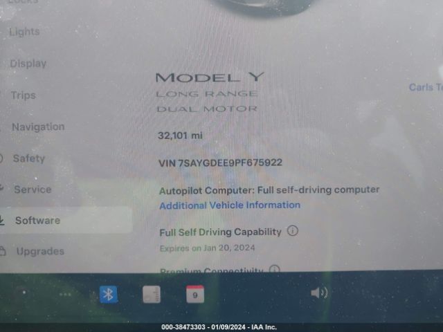7SAYGDEE9PF675922 Tesla Model Y