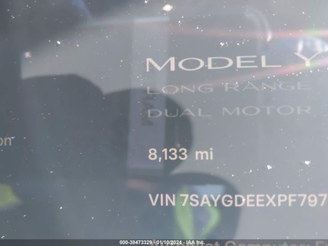 7SAYGDEEXPF797379 Tesla Model Y Awd/long Range Dual Motor All-wheel Drive