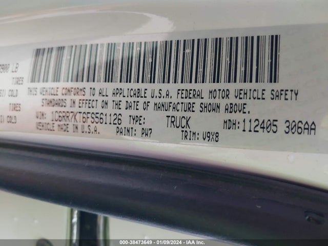 RAM 1500 Express 2015 1C6RR7KT6FS561126 Image 9