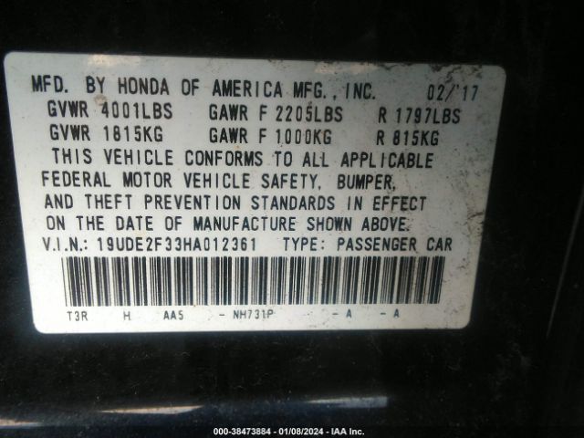19UDE2F33HA012361 Acura Ilx Acurawatch Plus Package