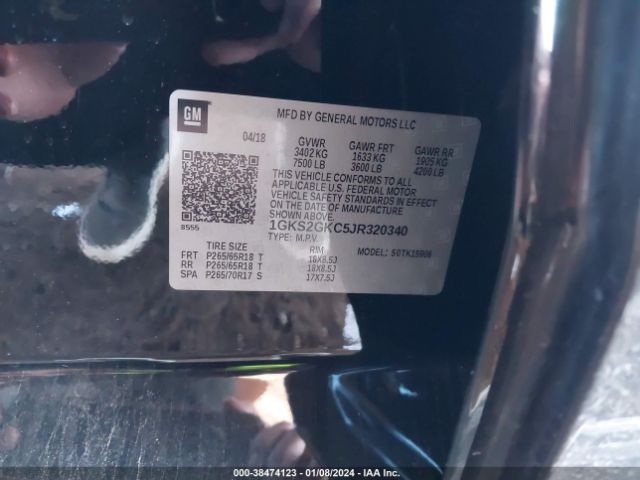 1GKS2GKC5JR320340 GMC Yukon Xl Slt