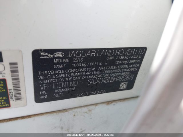 SAJAD4BN5HA952878 Jaguar XE