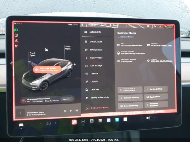 7SAYGDEE0NF369947 Tesla Model Y Long Range Dual Motor All-wheel Drive