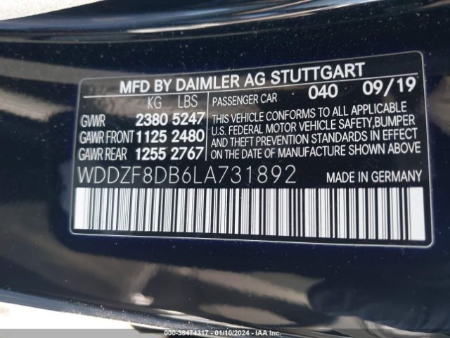 WDDZF8DB6LA731892 Mercedes-Benz E 350