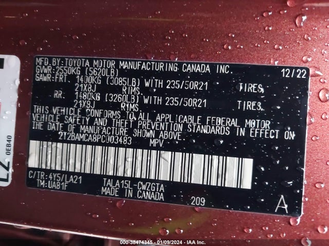 Lexus Rx 350 Luxury 2023 2T2BAMCA8PC003483 Image 9