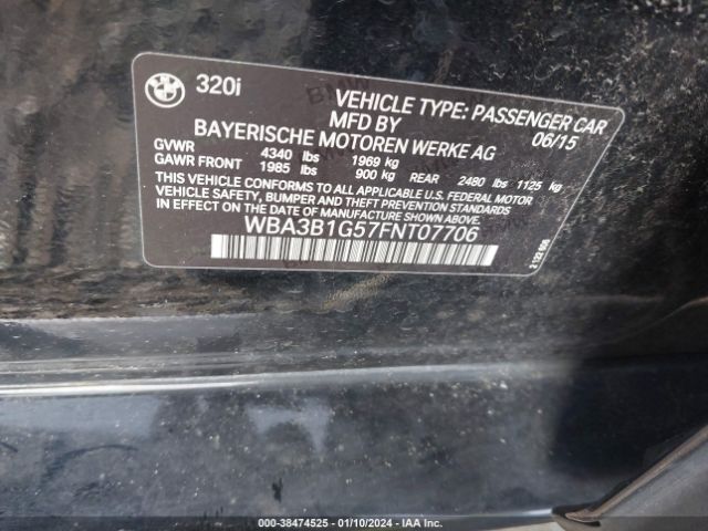WBA3B1G57FNT07706 BMW 320i