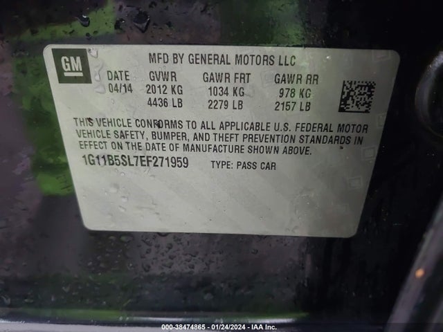 Chevrolet Malibu 1ls 2014 1G11B5SL7EF271959 Image 9