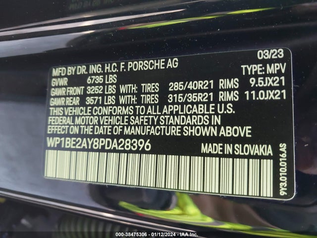 2023 PORSCHE CAYENNE E-HYBRID COUPE WP1BE2AY8PDA28396 Photo 8