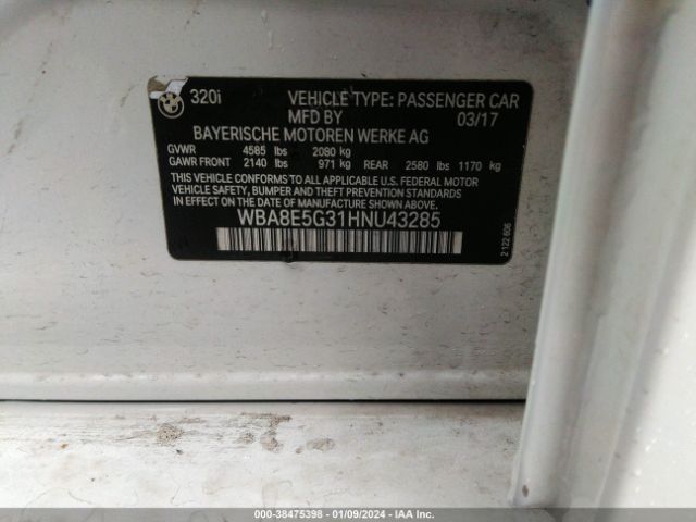 WBA8E5G31HNU43285 BMW 320i Xdrive