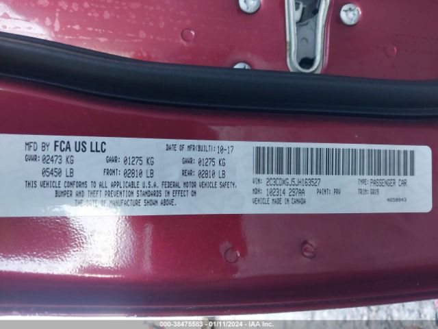 2C3CDXGJ5JH163527 Dodge Charger R/t Scat Pack Rwd