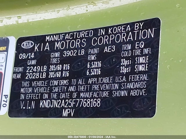 KIA Soul 2015 KNDJN2A25F7768168 Image 9