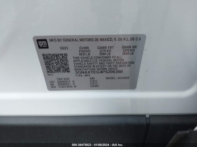 Chevrolet Equinox Awd 2fl 2023 3GNAXTEG4PS206360 Image 9