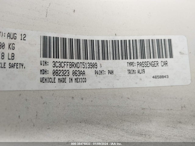 2013 FIAT 500 3C3CFFBRXDT513909 Photo 8