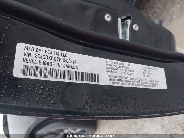 Dodge Charger Sxt 2023 2C3CDXBG2PH508274 Image 9