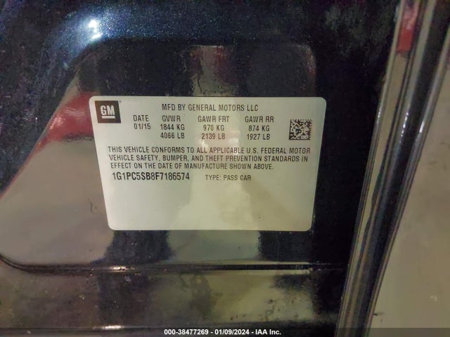 Chevrolet Cruze 1lt Auto 2015 1G1PC5SB8F7186574 Image 9