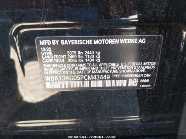 WBA13AG05PCM43449 BMW 530e