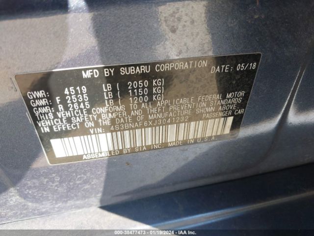 4S3BNAF6XJ3041232 Subaru Legacy 2.5i Premium