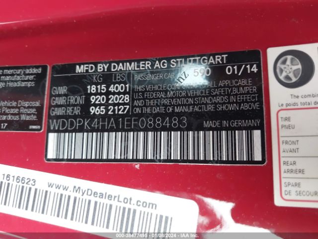 2014 MERCEDES-BENZ SLK 250 WDDPK4HA1EF088483 Photo 8