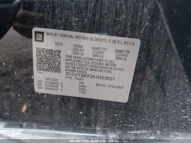 Chevrolet Silverado 1500 Custom 2019 3GCUYBEF2KG103017 Image 9