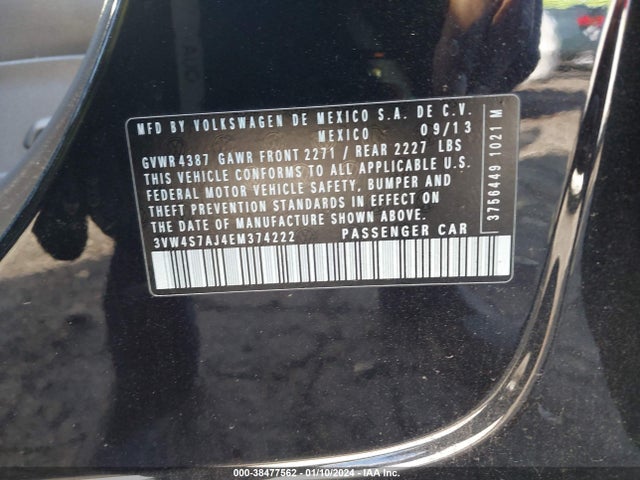 3VW4S7AJ4EM374222 Volkswagen Jetta Gli Autobahn W/nav