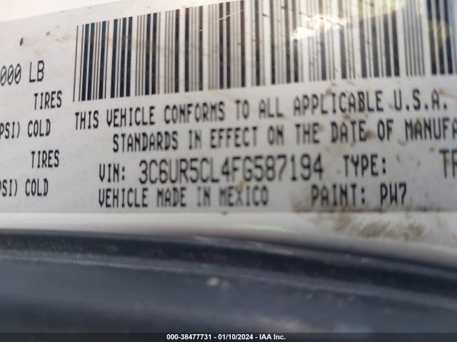 RAM 2500 Tradesman 2015 3C6UR5CL4FG587194 Image 9